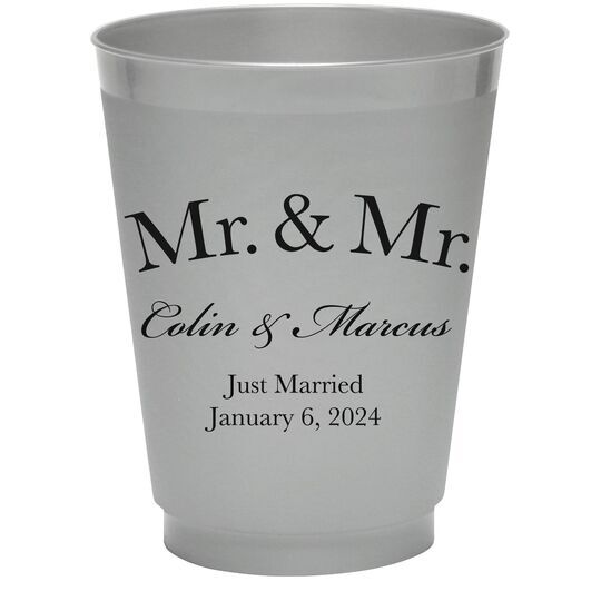 Mr  & Mr Arched Colored Shatterproof Cups